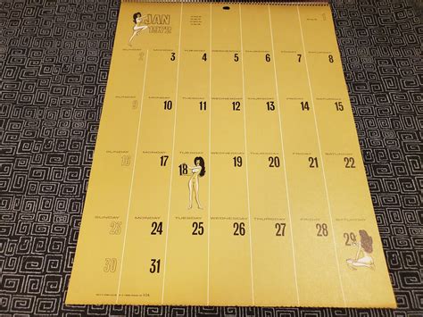 Nude Calendar Gift For Garage Or Auto Shop Decor Etsy