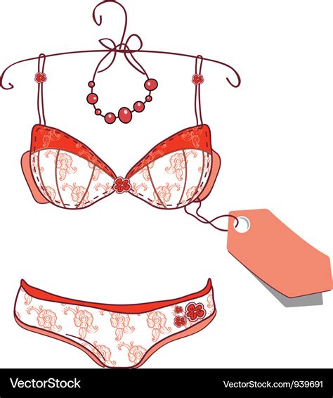 Sexy Vintage Lingerie With Label Royalty Free Vector Image