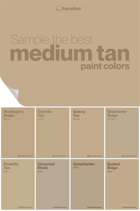 medium tan paint colors peel stick samples  hr shipping