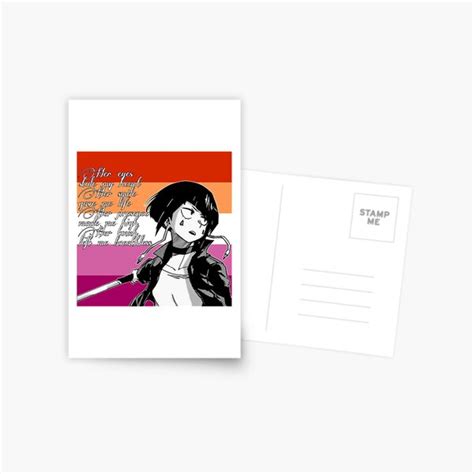 My Hero Academia Jirou Kyoka Lesbian Pride Flag Postcard For Sale By Queerwriter Redbubble