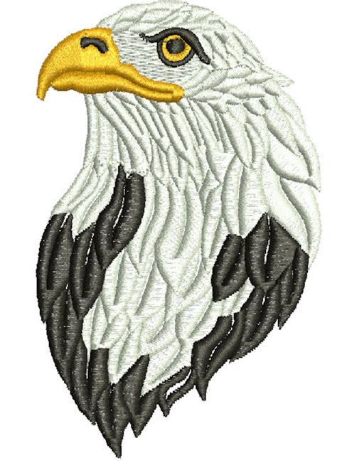 American Eagle Head Embroidery Machine Embroidery Design Instant