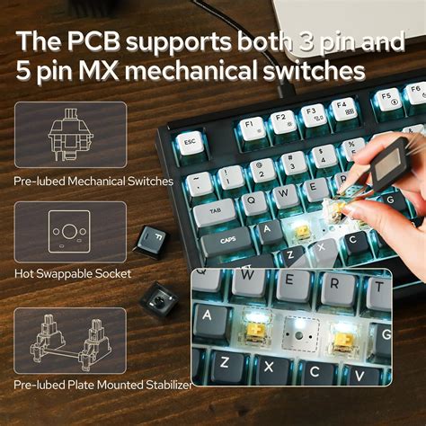 Epomaker Skyloong Gk Tkl Qmk Via Wired Mechanical Keyboard With Three Rotary Knobs Hot