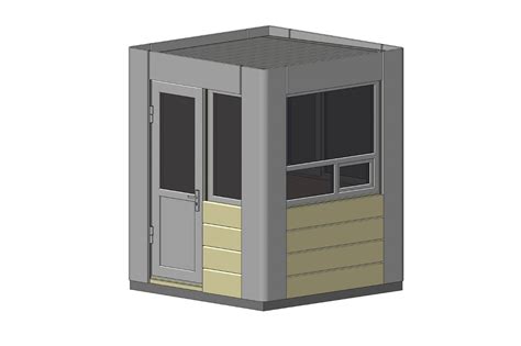 Современная будка для охранника с радиусными углами 2.0х2.0 м