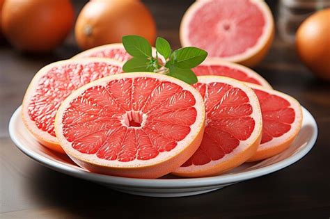 Juicy Cut Open Grapefruit Isolation Premium Ai Generated Image