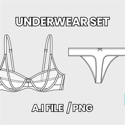 Bikini Tech Pack Template Etsy