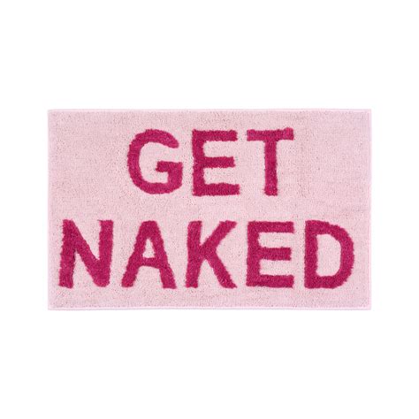 Jooja Get Naked Bath Mat Cute Bath Rugs Machine Washable Pink X Walmart