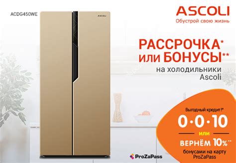 Рассрочка или бонусы! Холодильники Ascoli | Акции DNS | AR004996