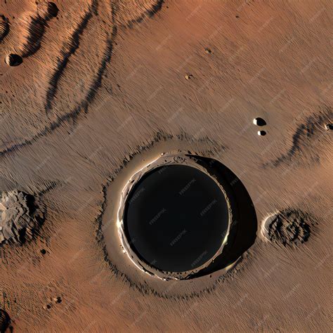 Premium Ai Image 3d Illustration Of A Black Hole In The Surface Of
