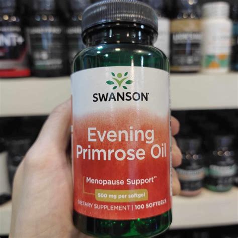 Swanson Evening Primrose Oil Menopause Support 500 Mg 100 Softgels Exp