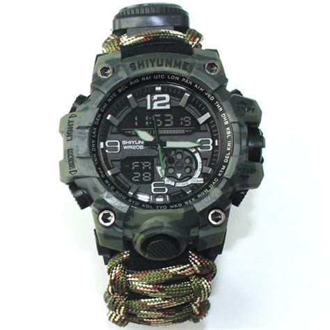 Мужские Армейские Водостойкие Тактические Часы с Компасом Hemsut ...