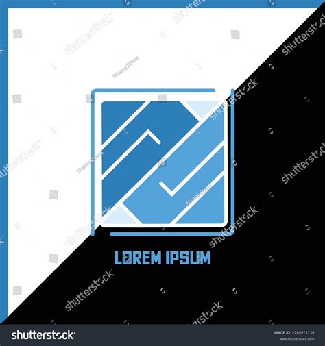 Blue Square Geometric Logo Stock Vector Royalty Free 2288975739