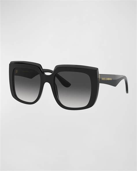 Dolceandgabbana Logo Square Acetate Sunglasses Neiman Marcus