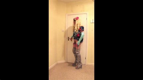 Blonde Slut In Grey Thigh Boots AShemaletube