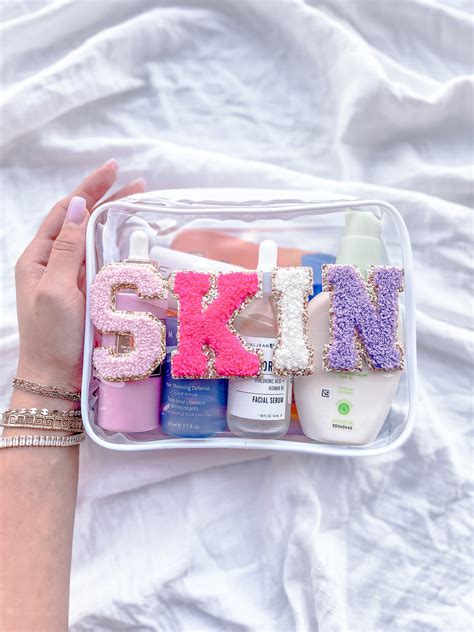 Sun Swim Bag Beach Bikini SPF Clear Pouch Bag Clear Letter Patch Hair Pouch Bag Face And Skin