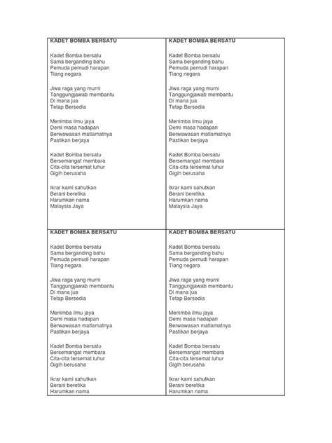 Lirik Lagu Kadet Bomba Pdf Pengembangan Diri