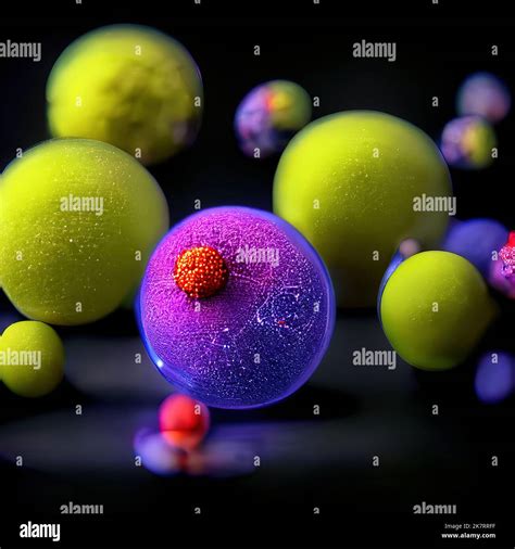subatomic particles  atoms conceptual illustration stock photo alamy
