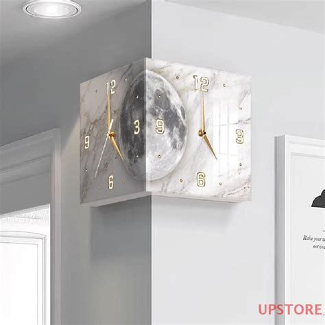 Креативные настенные угловые двусторонние часы купить c доставкой на ...