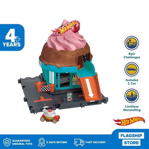 Jual Hot Wheels City Downtown Ice Cream Swirl Pink Mainan Trek Mobil Balap Di Seller Mattel
