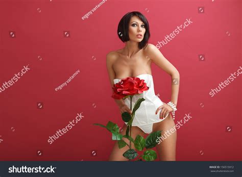 Portrait Sexy Girl White Lingerie Posing Stock Photo 156515912 Shutterstock