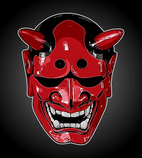 Japanese Oni Kabuki Mask 10839212 Vector Art At Vecteezy