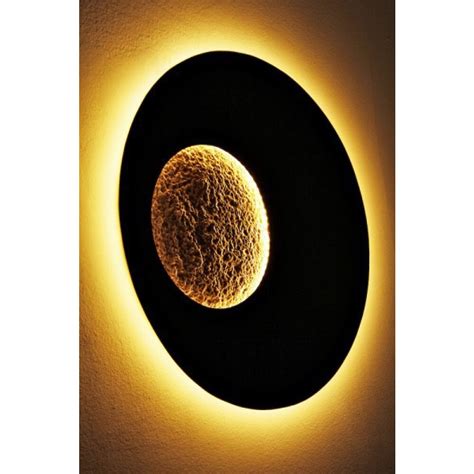 Holl Nder Luna Wall Light Led Brown Gold K Lamps Eu