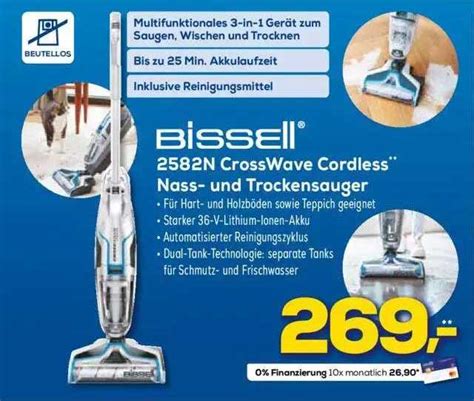 Bissell 2582n Crosswave Cordless Nass- Und Trockensauger Angebot bei ...