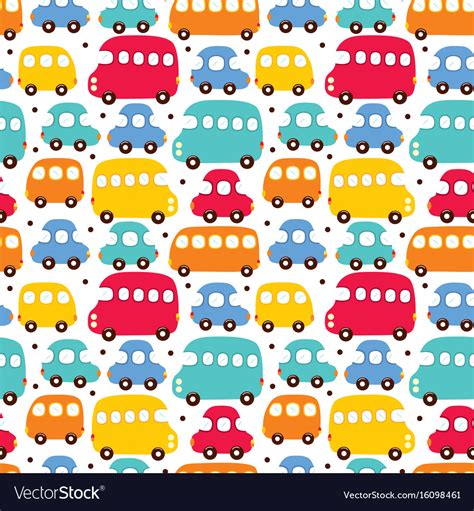 Seamless Pattern Car Royalty Free Vector Image