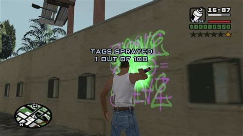 How To Spray Gang Tag At The Beginning Of The Game Gta San Andreas