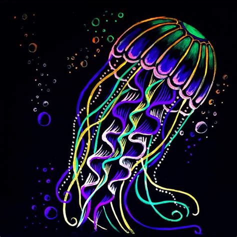 Neon Jellyfish Painting