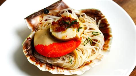 Steamed Scallop With Garlic Sauce And Vermicelli Youtube