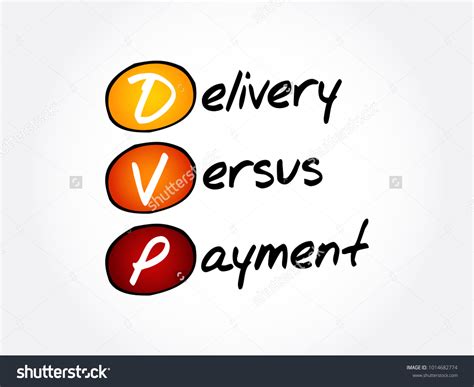 dvp delivery  payment common form stock vector royalty