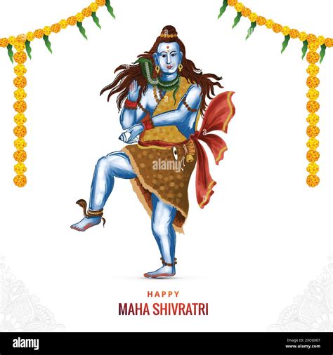 Hindu Lord Shiva For Indian God Maha Shivratri Card Celebration