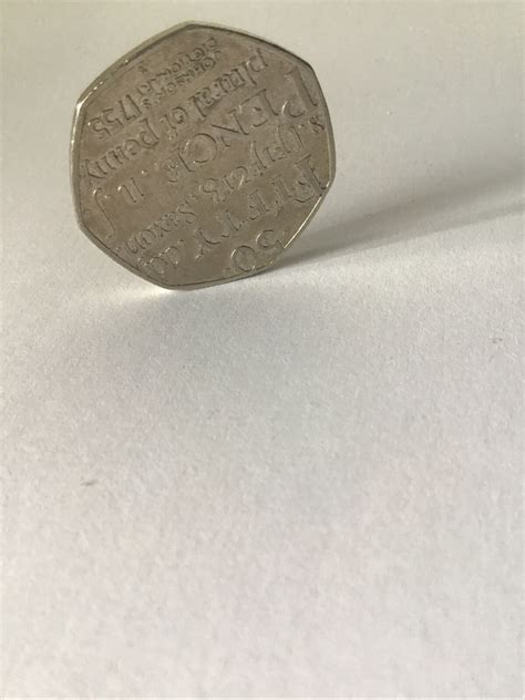 Rare P Fifty Pence Coin Johnson S Dictionary Saxon Plural Of