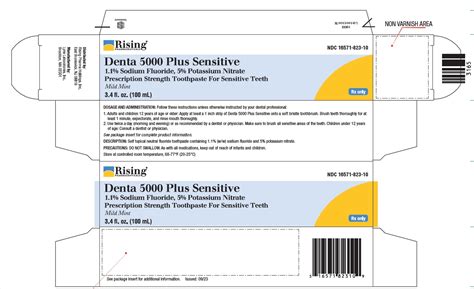 Denta Plus Sensitive Rising Pharma Holdings Inc Fda Package