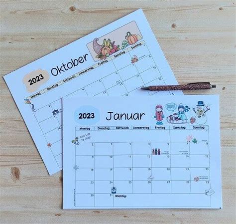 Ideenreise Blog Monatsblätter Für 2023 Ideenreise Lehrerordner