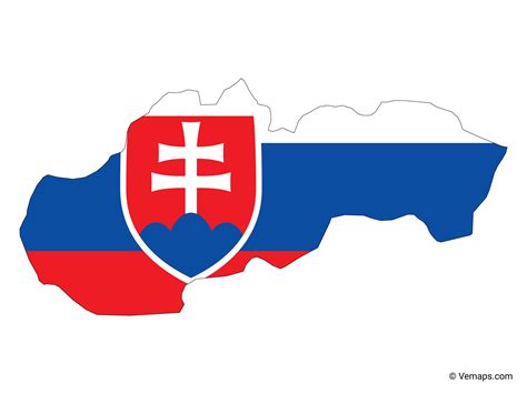 Flag Map of Slovakia | Free Vector Maps