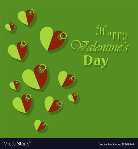 Happy Valentines Day Greeting Card Beautiful Love Vector Image