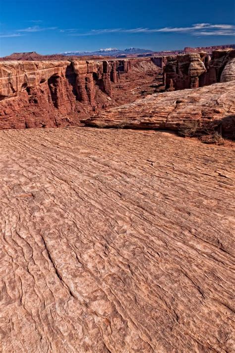 Estrada Parque Branca Nacional Da Borda De Ut Canyonlands Imagem De