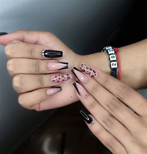The Modern Basics 35 Black And Nude Nail Designs Nail Designs Daily