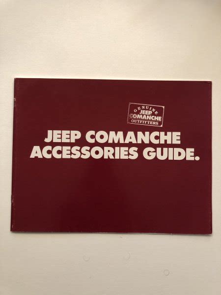 Jeep Comanche Accessories Guide Oem Inspiration Mj Tech Modification And Repairs Comanche