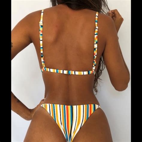 Swim Striped Multicolored Bikini Set Poshmark