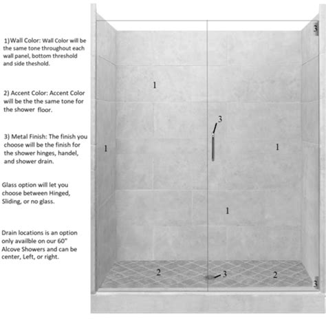 54x30 shower base and walls