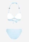 Jasnoniebieskie Bikini Usztywniany Biustonosz Wi Zany Na Szyi I Plecach
