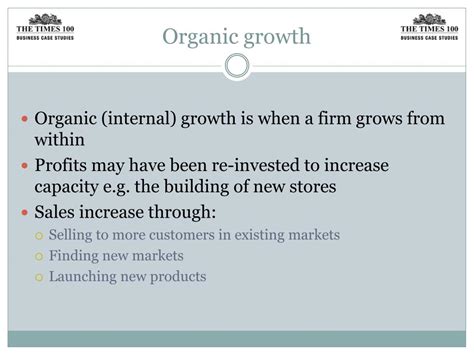 organic  inorganic growth powerpoint