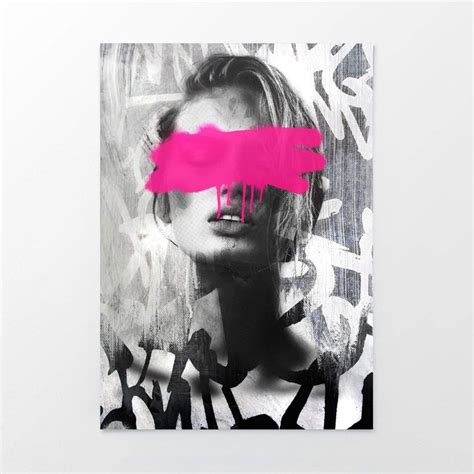 Nude Graffiti Girl Street Art Print Etsy