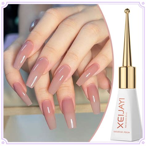 XEIJAYI Nail Polish Gel Nude Color Ice Transparent High Color Saturation Phototherapy Glue