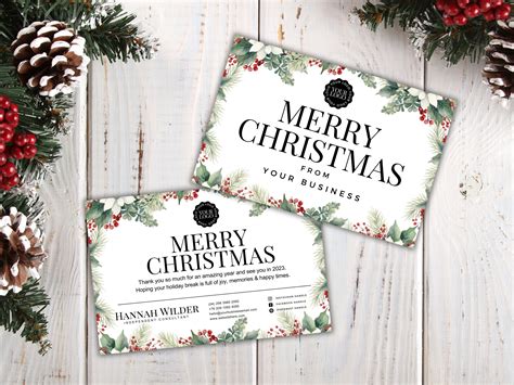 Company Business Christmas Cards, Happy Holidays Card for Clients