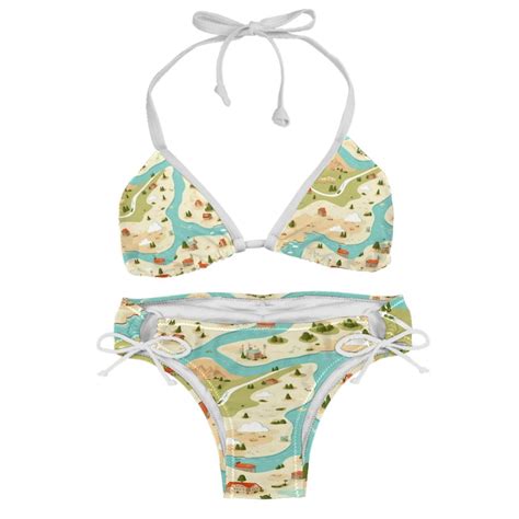 Atlas Detachable Sponge Adjustable Strap Bikini Set 2 Pack For Various Scenes Walmart