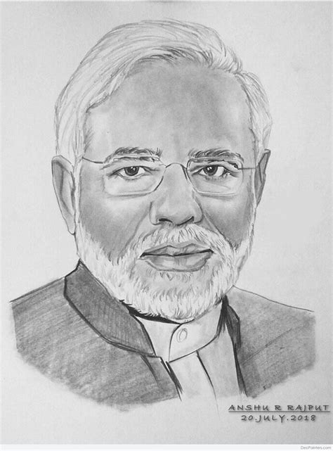 Narendra Modi Pencil Sketch A Tribute To Indias Beloved Leader