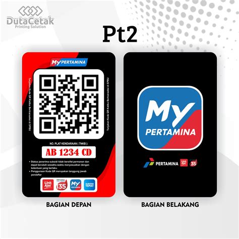 cetak kartu  pertamina kartu bensin bahan pvc card desain
